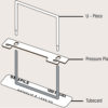 HSF CN1229-C : White legal folder with clips installed - Image 2