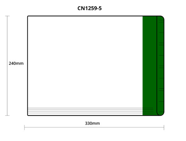 CN1259-*: A4 Folder with Reinforced Coloured Side Tab [75/bx] - Image 7