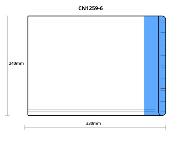 CN1259-*: A4 Folder with Reinforced Coloured Side Tab [75/bx] - Image 8