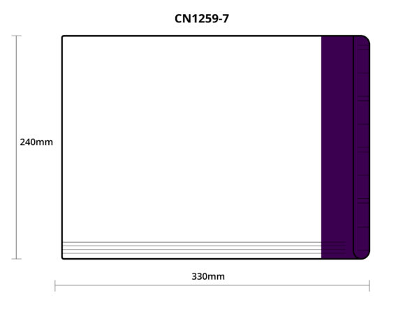 CN1259-*: A4 Folder with Reinforced Coloured Side Tab [75/bx] - Image 10