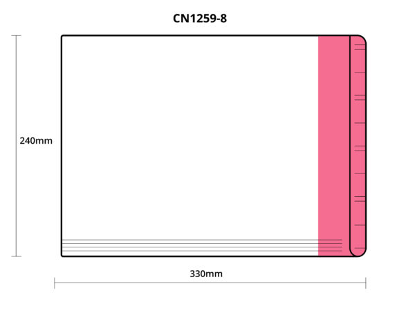 CN1259-*: A4 Folder with Reinforced Coloured Side Tab [75/bx] - Image 9