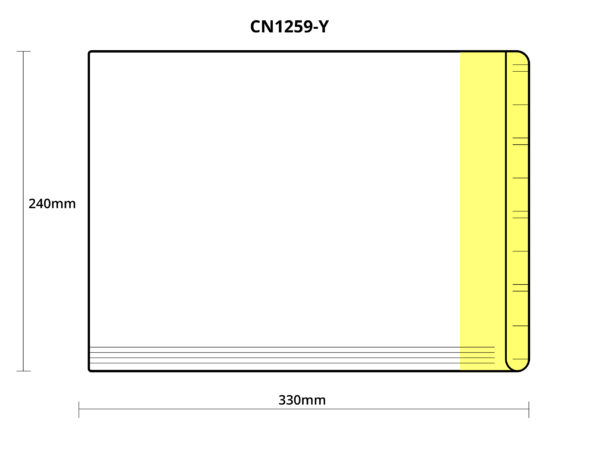 CN1259-*: A4 Folder with Reinforced Coloured Side Tab [75/bx] - Image 12