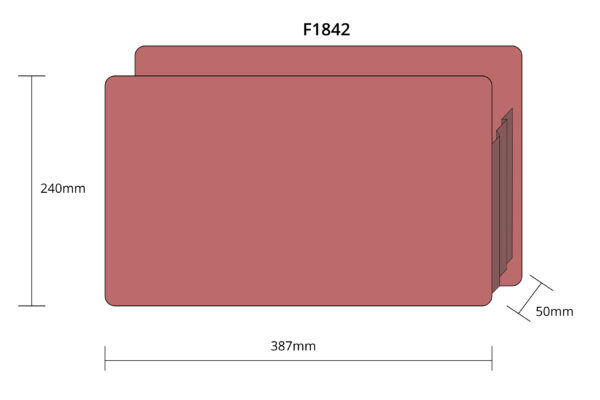 F1842 : Legal Brown Expansion Pocket (5cm exp)