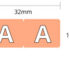 L7701-* : HALF SIZE Alphabetic Labels (Individual letter, 256/pack)