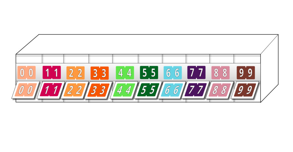 L7705 : HALF SIZE Numeric Label Starter Kit 0-9 (10 boxes ...