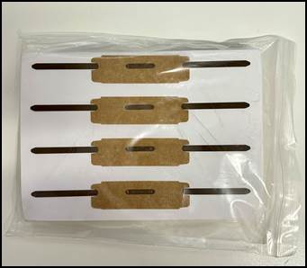 FA-004-00 : self-adhesive Permclip 2-prong fastener
